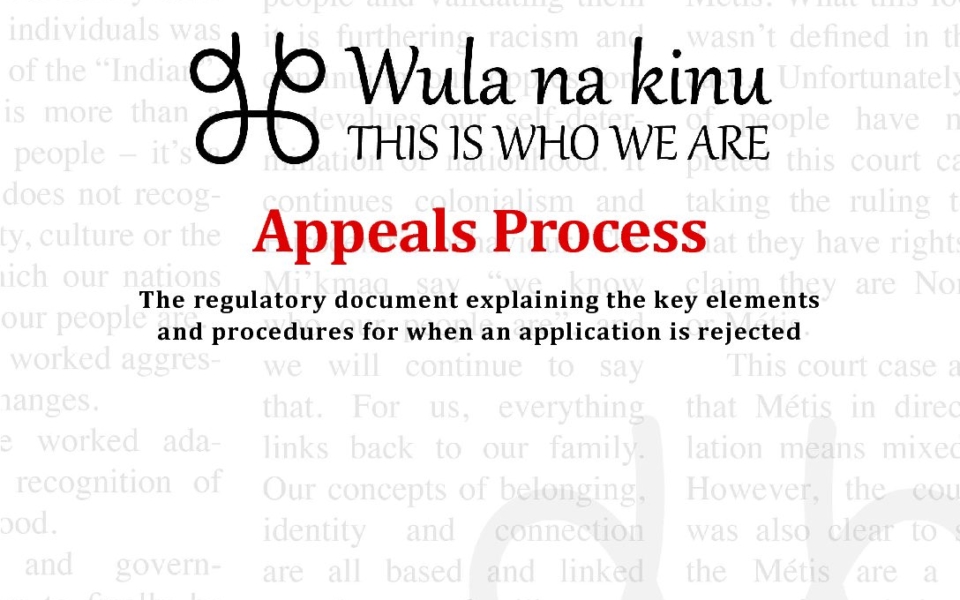 Wula Na Kinu – Appeals Process