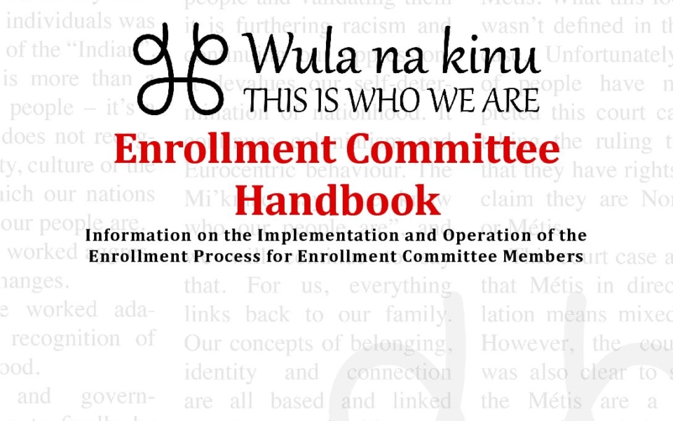 Wula Na Kinu – Enrollment Committee Handbook